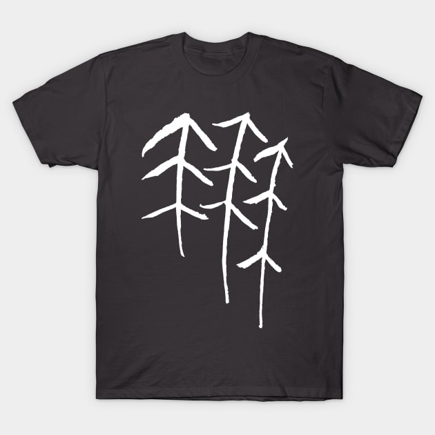 Forest Runes - Fir Tree Symbol T-Shirt by Nikokosmos